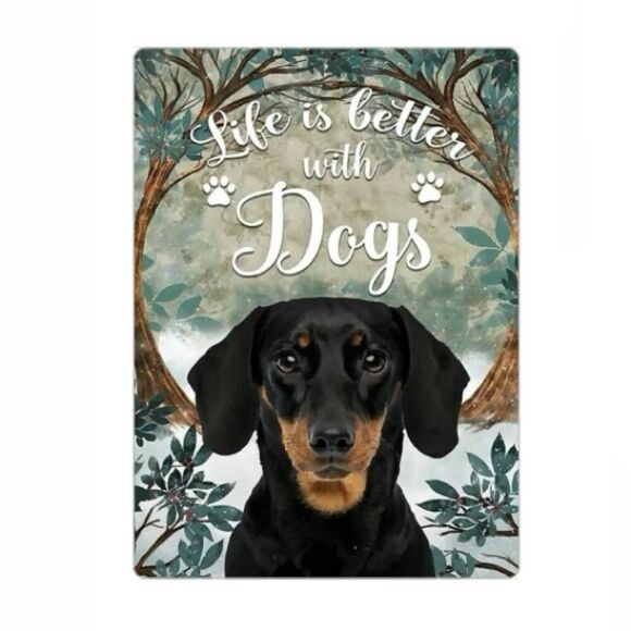 “Life is Better With Dogs” Dachshund Magnet - Picture 1 of 3